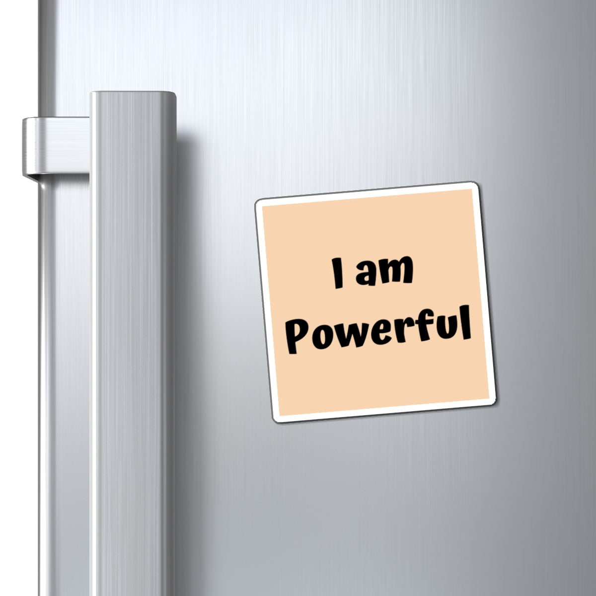 I am Powerful Magnet Tan Large Print