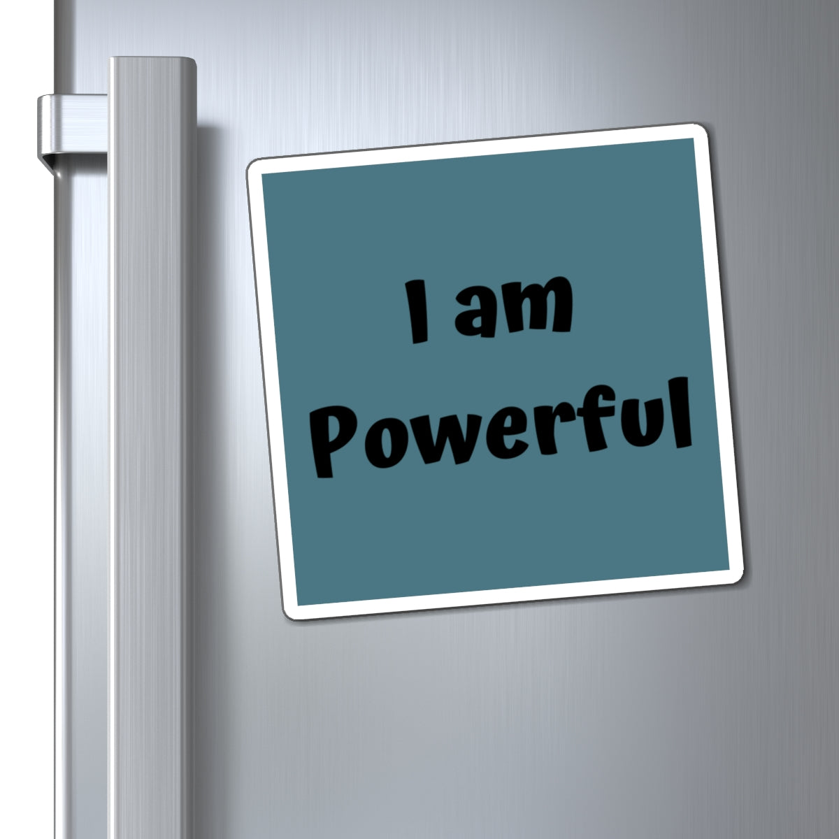 I am Powerful Magnet Blue Large Print