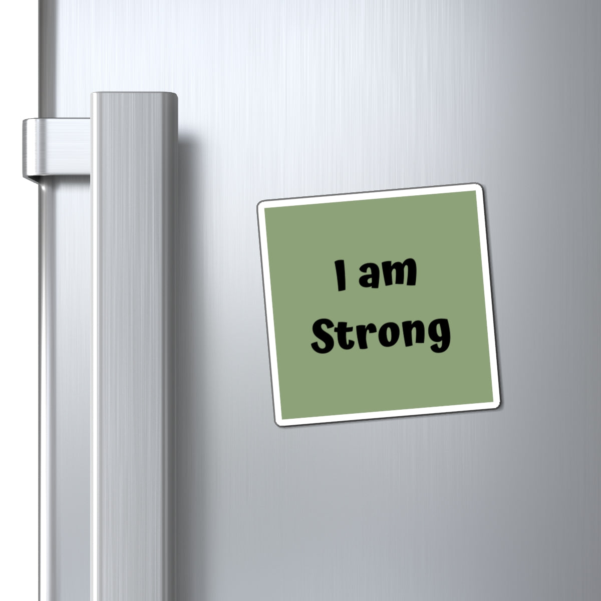 I am Strong Magnet Green Large Print