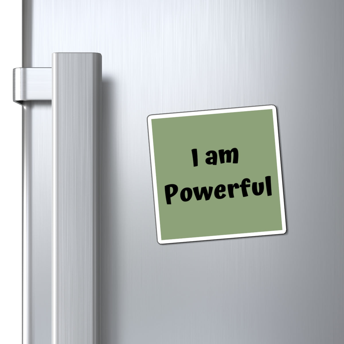 I am Powerful Magnet Green Large Print