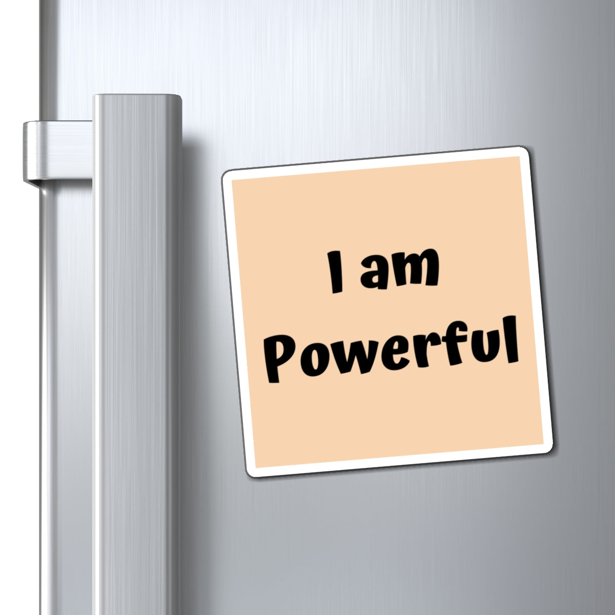 I am Powerful Magnet Tan Large Print