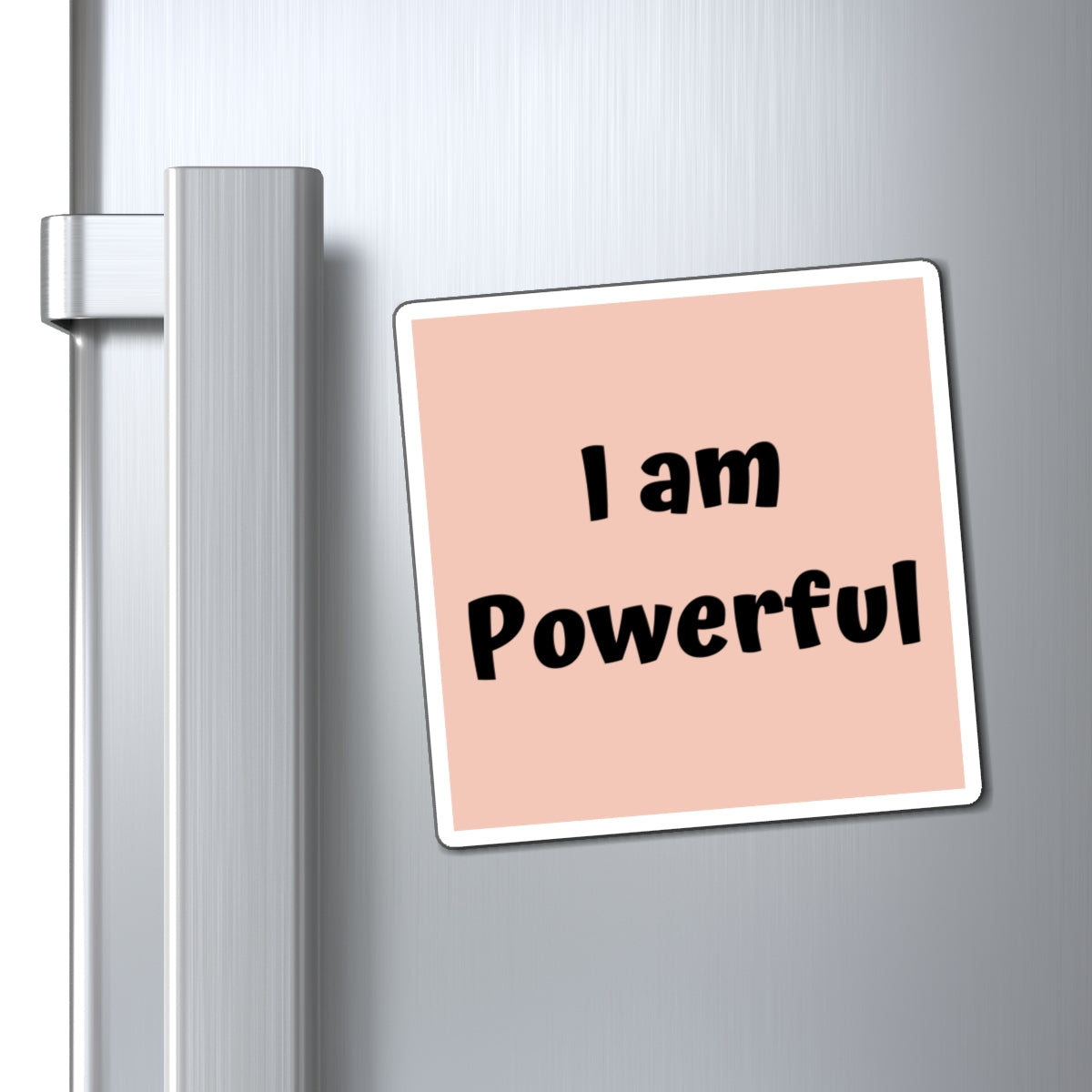 I am Powerful Magnet Pink Large Print