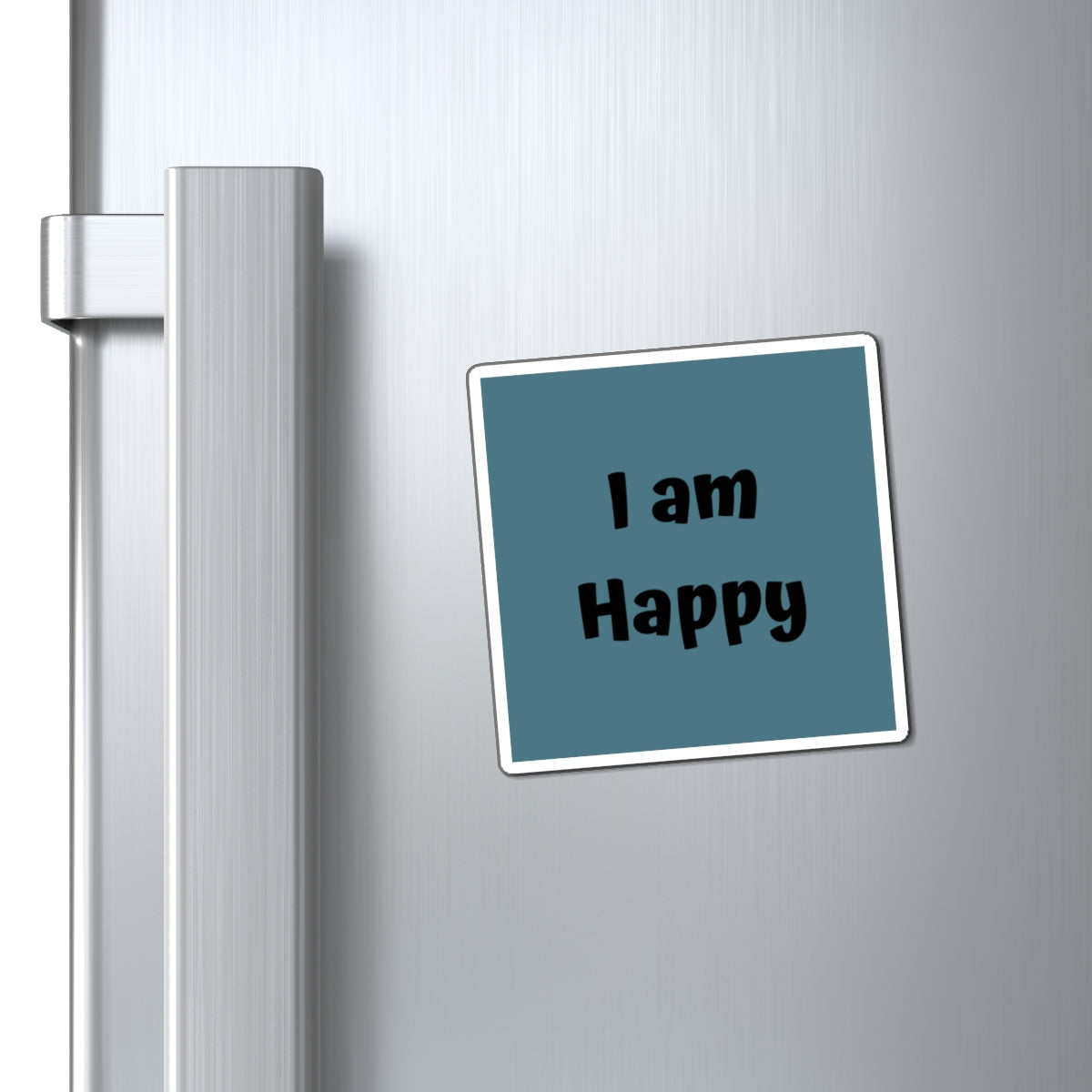 I am Happy Magnet Blue Large Print