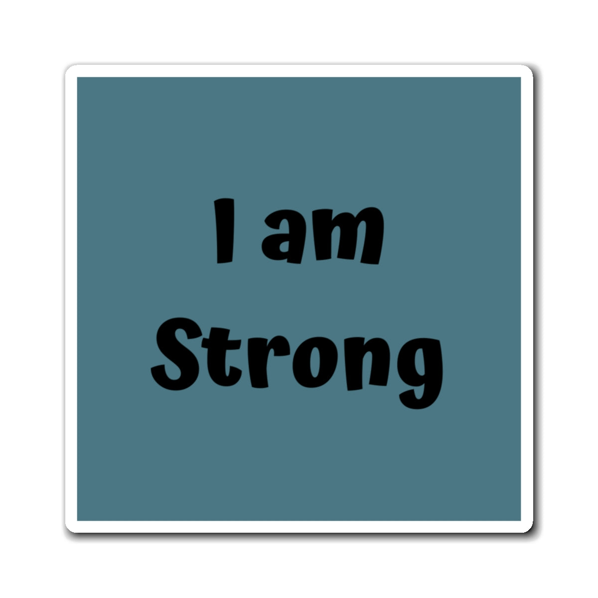 I am Strong Magnet Blue Large Print