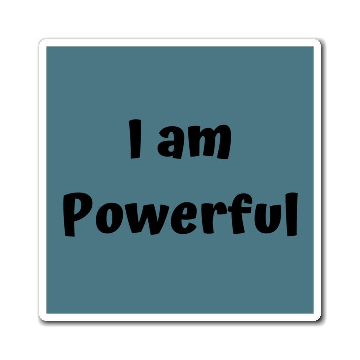 I am Powerful Magnet Blue Large Print