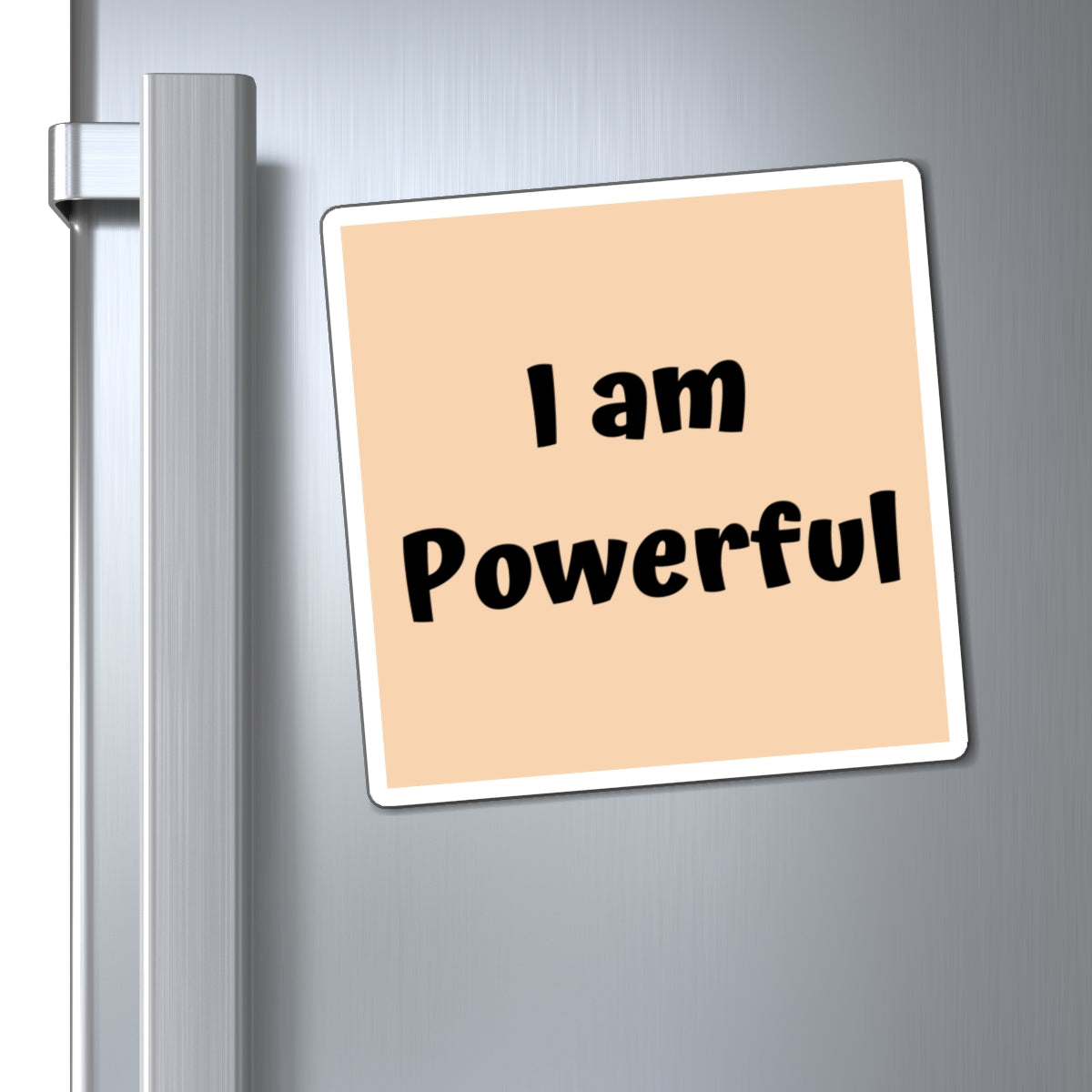 I am Powerful Magnet Tan Large Print