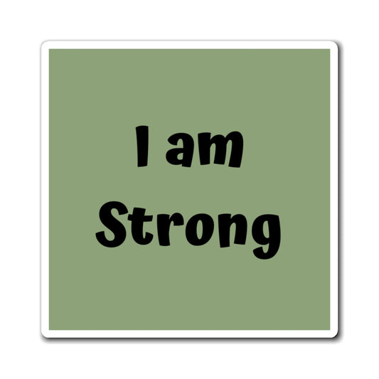 I am Strong Magnet Green Large Print