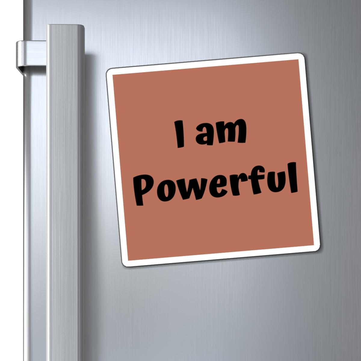 I am Powerful Magnet Brown Large Print