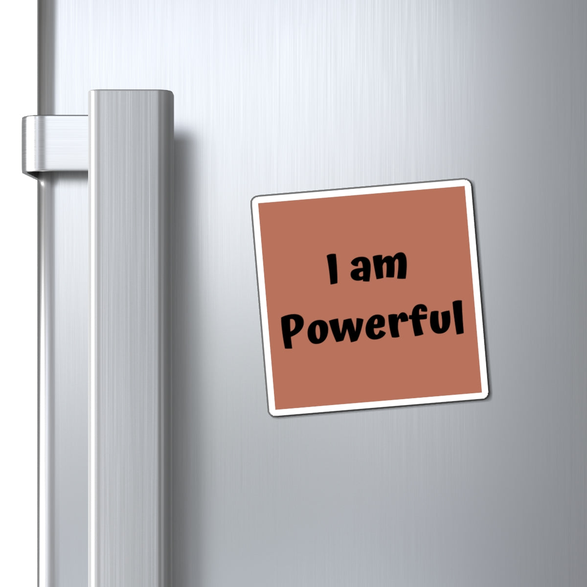 I am Powerful Magnet Brown Large Print