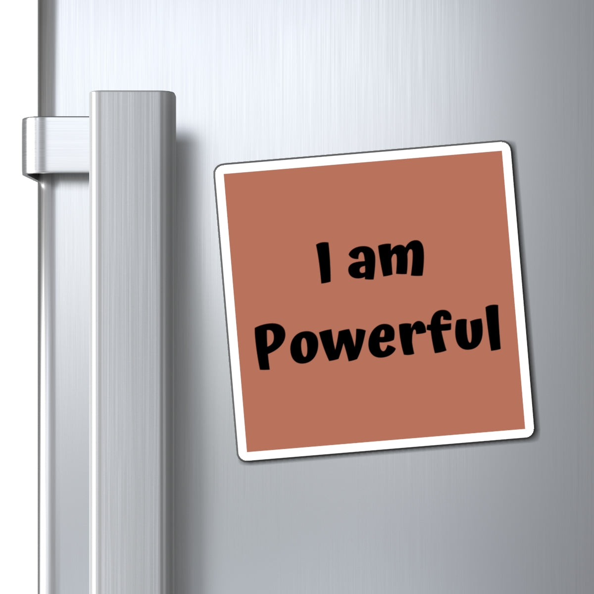 I am Powerful Magnet Brown Large Print