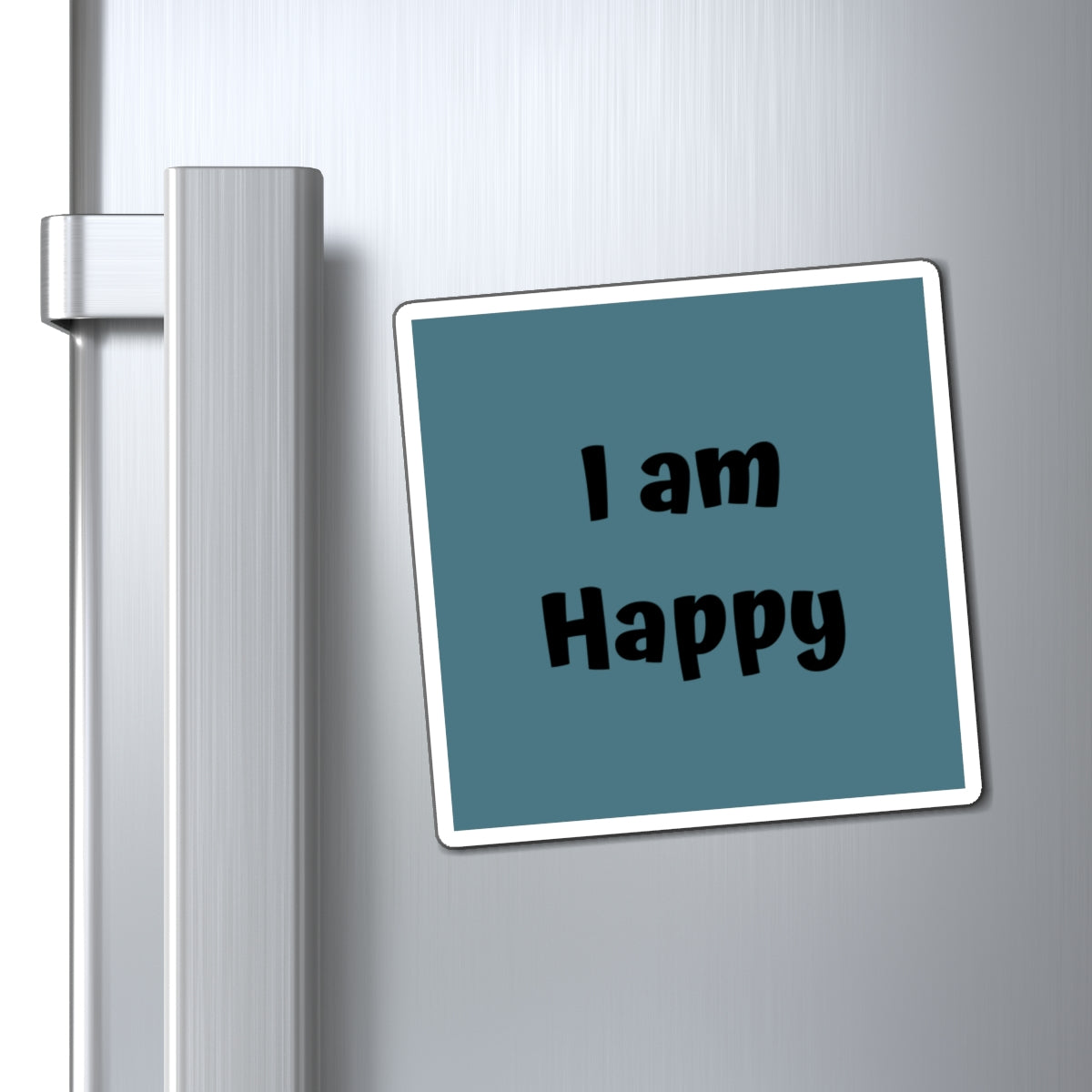 I am Happy Magnet Blue Large Print